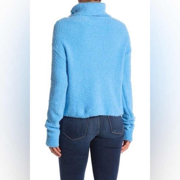Free People Women's Stormy Cowl Neck Pullover, Size M, Blue - Picture 6 of 10